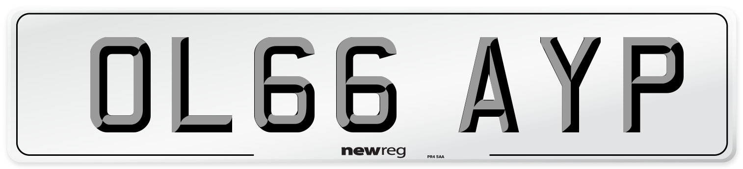 OL66 AYP Number Plate from New Reg